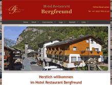 Tablet Screenshot of hotel-bergfreund.ch